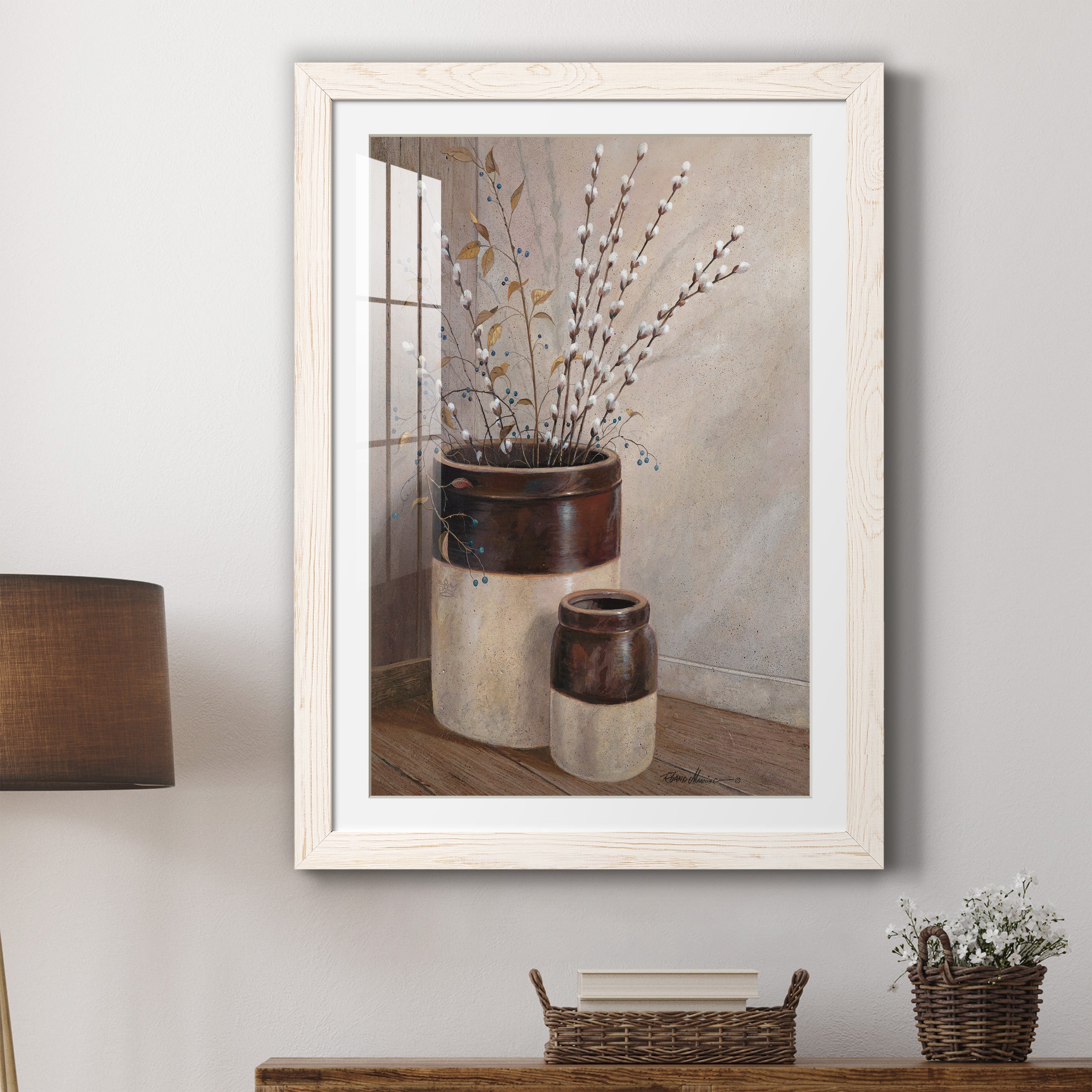 Pussywillows & Spring - Premium Framed Print - Distressed Barnwood Frame - Ready to Hang
