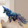 thumbnail image 1 of Modelo de zorro de nueve colas impreso en 3D de 7 pulgadas de HBASD, modelos de zorros articulados, alivio del estrés, inquietud, juguetes para TDAH, regalos de fantasía sorpresa (rojo, azul y verde), 1 of 5