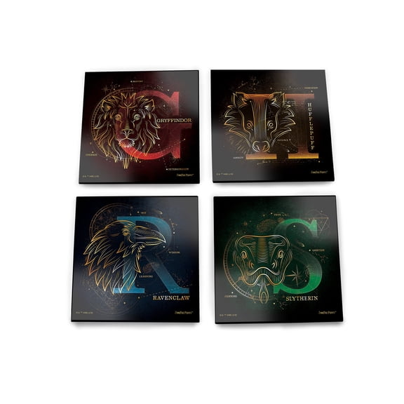 Harry Potter (Hogwarts Celestial House Crests) StarFire Prints™ Glass Coaster Set of Four SPCSTR973