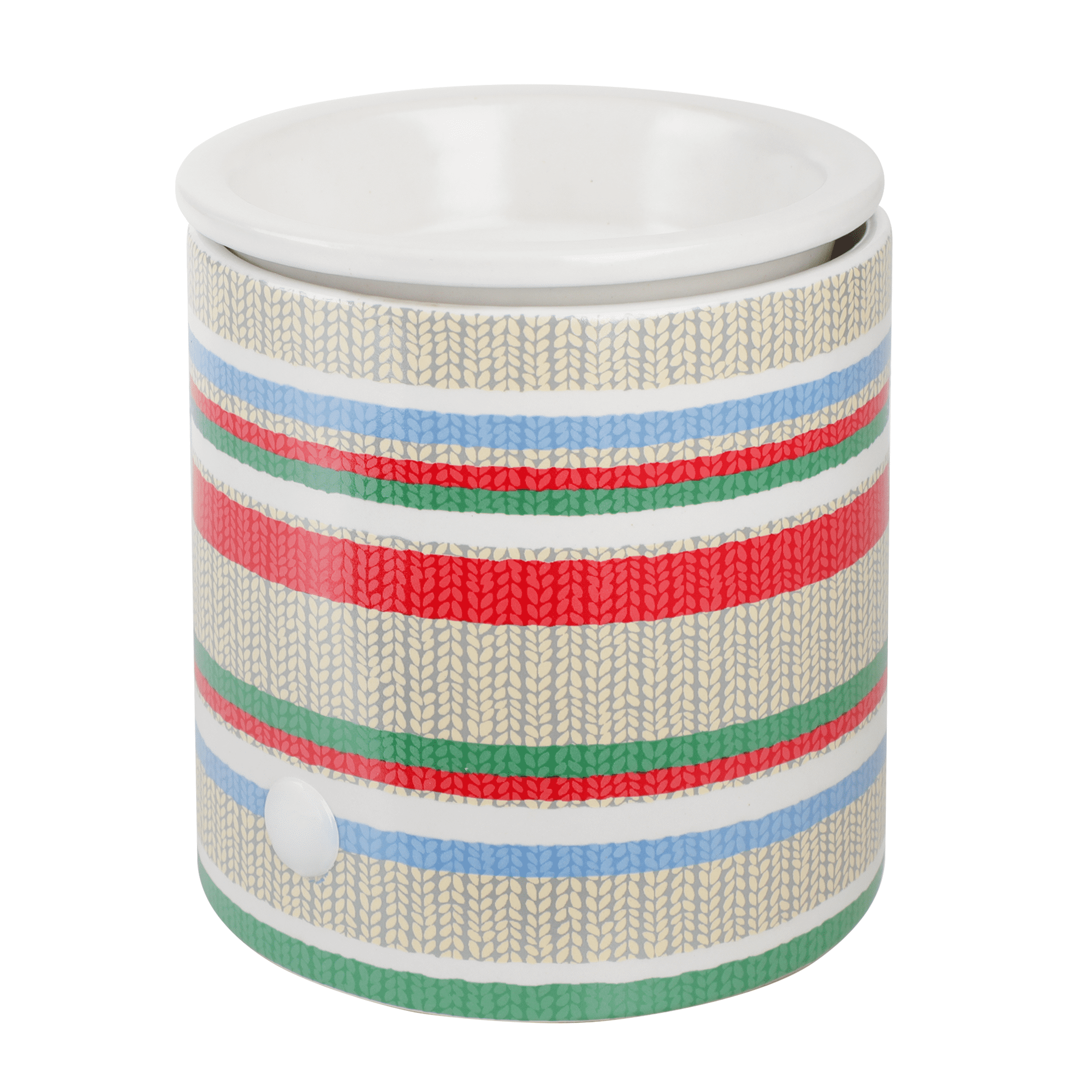 Mainstays Sweater Stripes Full Size Ceramic Fragrance Wax Melt Warmer