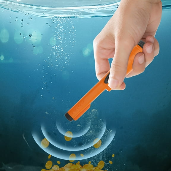 Ikoopy Waterproof Metal Detector with Hanging Storage Bag 360° Detection Handheld Pin Pointer Wand for Outdoor Beach Treasure