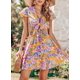 thumbnail image 3 of Vestido PRETTYGARDEN 2025 Floral Naranja Mini con Escote en V M, 3 of 8
