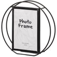 thumbnail image 3 of Modern Circle Shape Black Metal Decor Photo Frame for Tabletop Display, 3 of 6