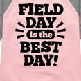 thumbnail image 3 of Instant Message - Field Day Is The Best Day - Toddler And Youth Girls Raglan Graphic T-Shirt, 3 of 5