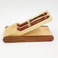 thumbnail image 3 of AMLESO Polished Wooden Fountainer Pen Storage Case Box Holder Christmas Birthday Gift Desktop Accessory, 3 of 8