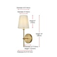 thumbnail image 7 of Mel 1 light Brass and White shade wall sconce, 7 of 7