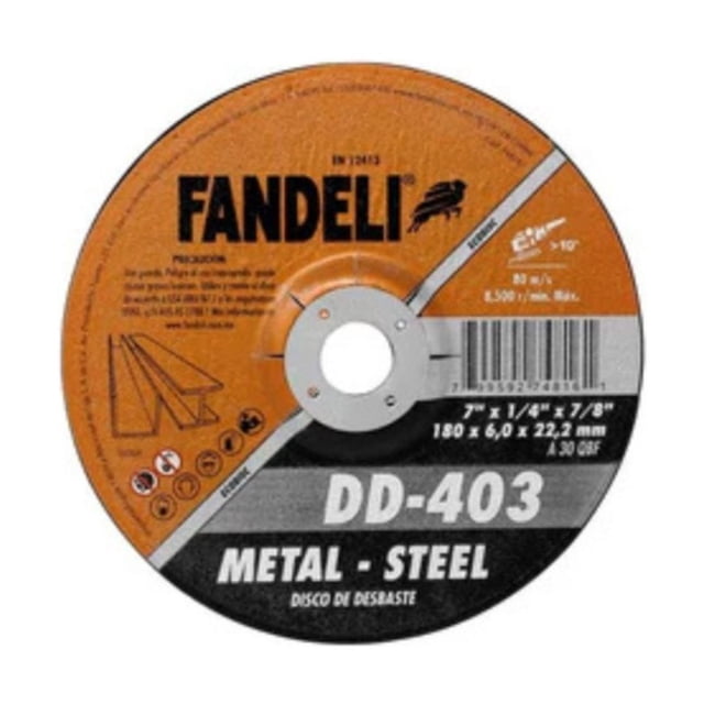 5pz Disco de Desbaste Fandeli Metal Bajo Desgrane 74816 7x7/8 DD-403 para Metales y Aleacions Ferrosas