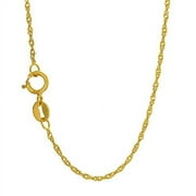 JewelStop 14k Solid Yellow Gold 1.5 mm Singapore Chain Anklet, Spring Ring Clasp-10 Inches