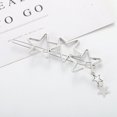 thumbnail image 2 of Pinza para el pelo con forma de estrella hueca para niñas, pasador lateral decorativo para mujeres, citas, niños, plateado, 2 of 7