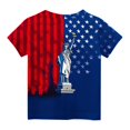 thumbnail image 4 of FamilyThread Kids Striped Shirts Short Sleeve Boy Girls July 4th Patriotic Tee Top Pattern Short Sleeve Round Neck Top T-shirt For Kids, 4 of 6