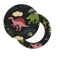 thumbnail image 2 of Fotbe Cute Dinosaurs Stool Covers Round,Waterproof Round Bar Stool Covers Bar Chair Covers Washable Stool Cushion Slipcover for 12-14 Inch Chair-14 inch, 2 of 7