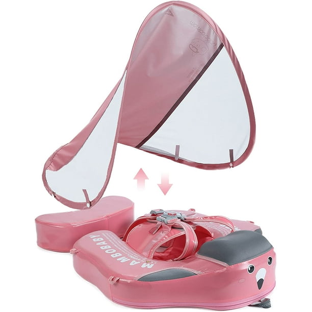 HECCEI Mambobaby Baby Floats with UPF50+ Canopy Noninflatable Pool