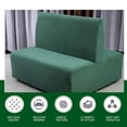 thumbnail image 2 of Stretch Restaurant Booth Cover, Non-Slip Small Sofa Slipcover for Settee Bench, Washable RV Dinette Cushion Protector for Loveseat, Universal Fit Furniture Cover for Home Kitchen Caravan, 2 of 7