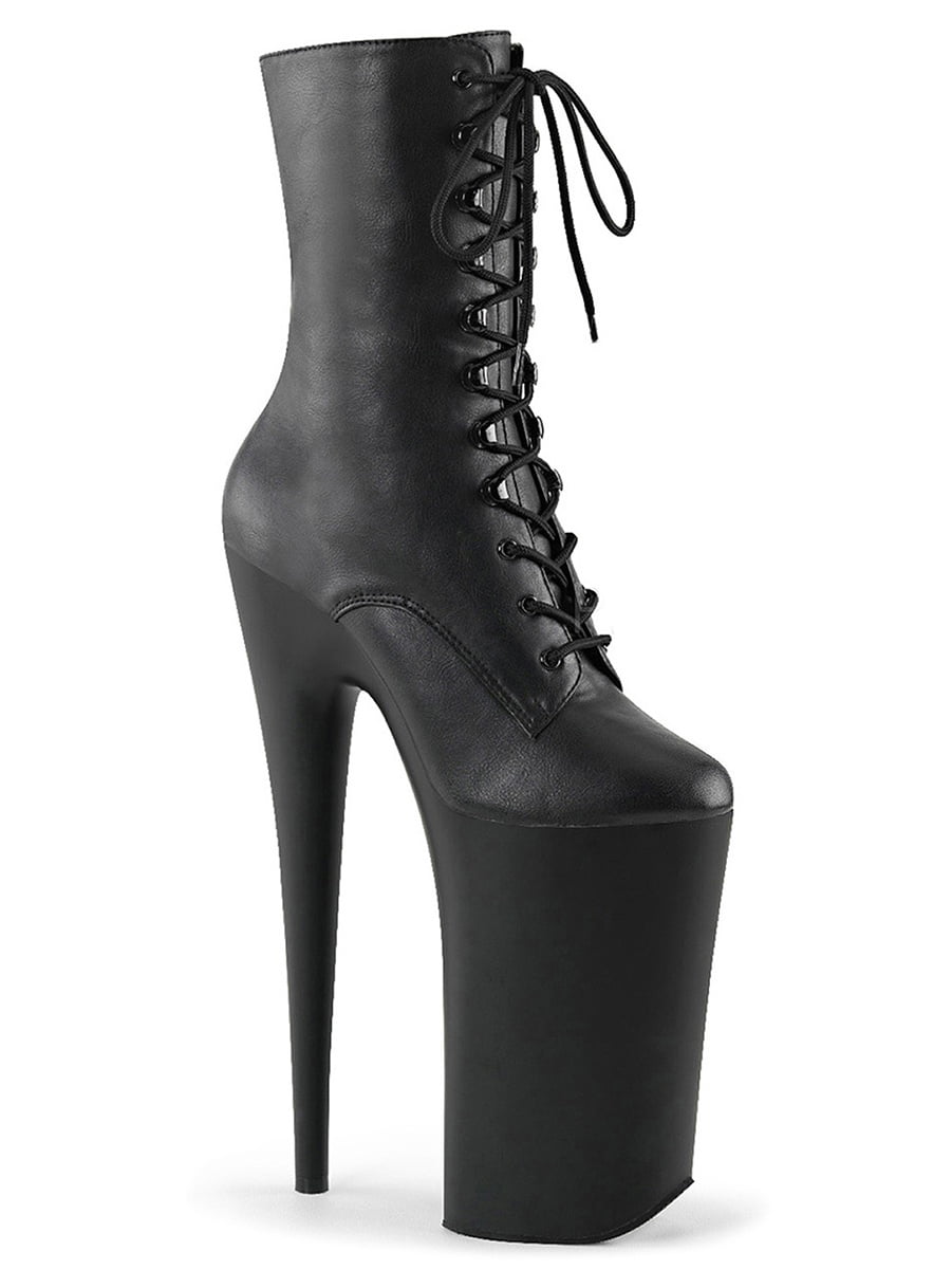 black tie up boots womens