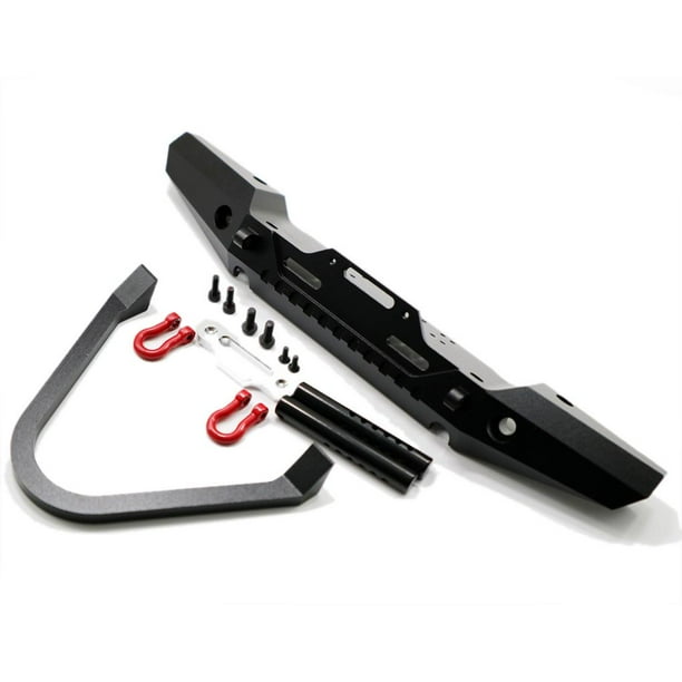 Ounissouiy RCGOFFLOW 1 Uds parachoques delantero de aleación de aluminio resistente al desgaste para 1/10 Rc parachoques delantero HPI VENTURE RC Kits de construcción modelo Negro