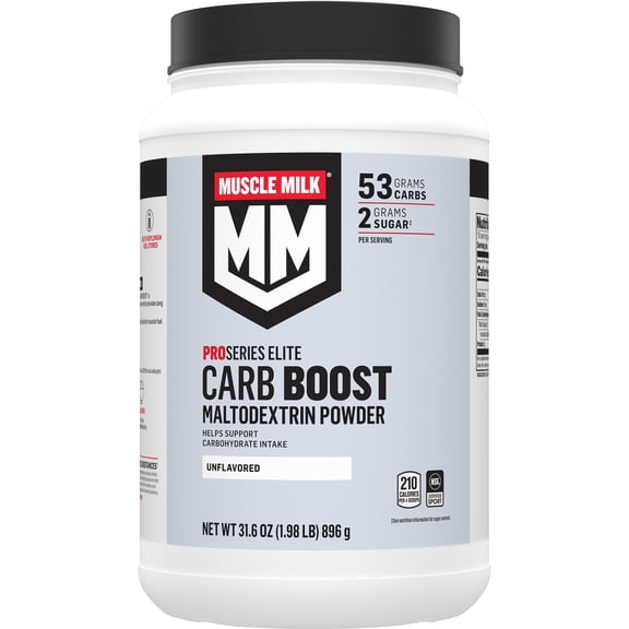 Muscle Milk Pro Series Elite Carb Boost Maltodextrin Powder, Unflavored, 1.98 Pound Canister