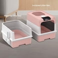 thumbnail image 5 of odorsTT Black Enclosed Litter Tray - Sifting Scoop Kit, Pet Hygiene Box, Easy Clean Cat Accessories | Apartment Bedroom Bathroom Living Room for Apartment Bedroom Bathroom Living Room, 5 of 9