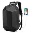 thumbnail image 4 of Mochila para hombre EVA estilizada para ordenador, para exteriores, para montar a caballo, rígida, para casco, para viajes, deportes, música, doble, 4 of 5