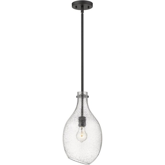 493-1S-BK-G554-9 Innovations Lighting Salem - 1 Light Mini Pendant In Industrial Style-16 Inches Tall and 8.5 Inches Wide-Matte Black Finish-Seedy