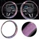 thumbnail image 2 of Nueva Funda De Cuero Para Volante Con Pedrería Brillante. Universal. Protector De Volante De 15 Pulgadas Para Mujeres Y Niñas. Color Morado., 2 of 8