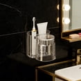 thumbnail image 6 of YiJuHui Wall Mounted Toothbrush Holder with Cup Rack, Adhesive Bathroom Organizer, No Drill Toothbrush Storage, Waterproof Suction Wall Mount Toothbrush for Bathroom Counter Organization, 6 of 6