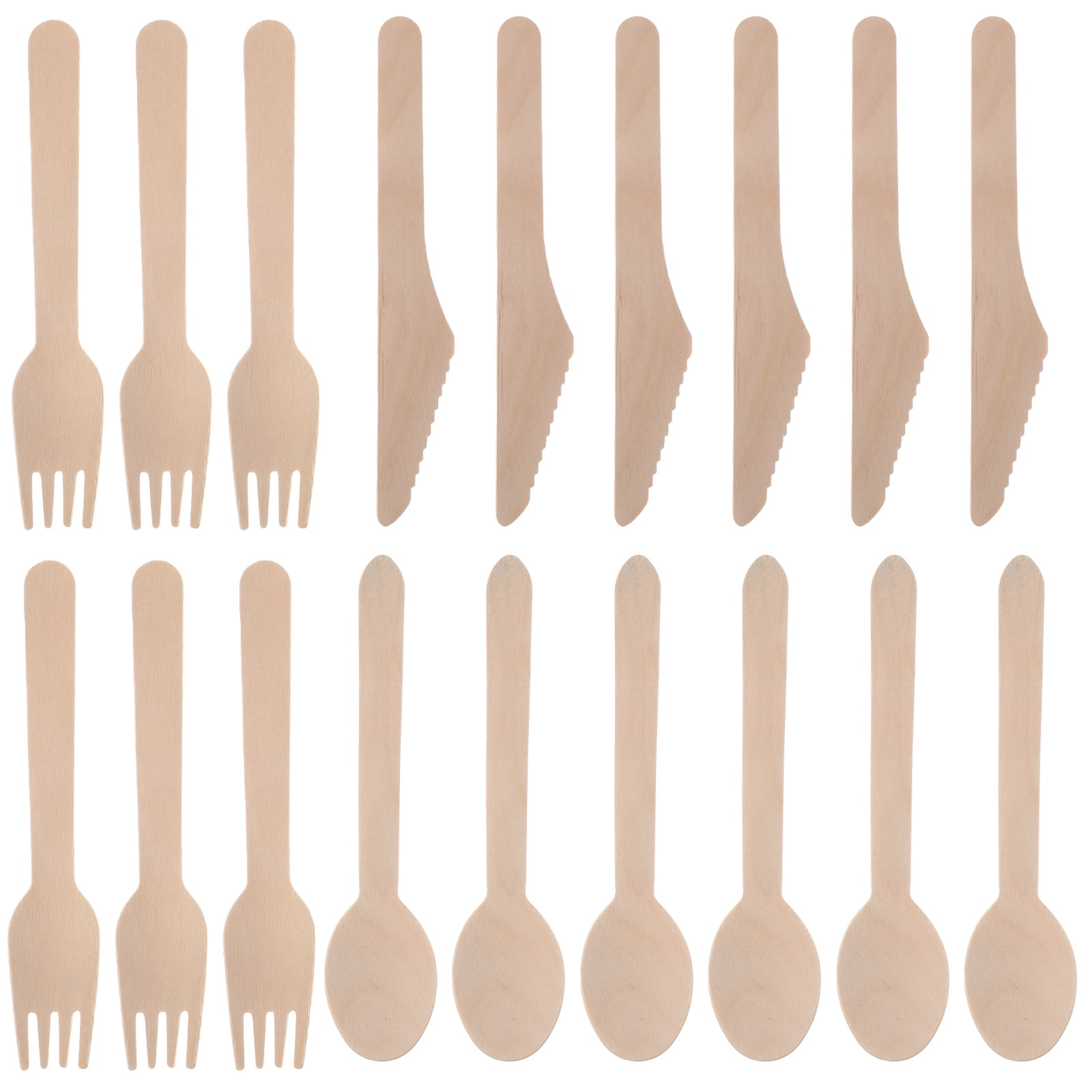 ECO SOUL Plant-Based Compostable Cutlery Set – Forks, Spoons