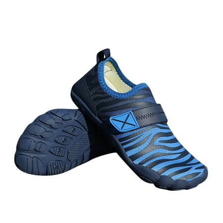 

HaiMao Barefoot Water Shoes for Kids Clearance - Wide Toe Box and Quick-Dry Sand Shoes Toddler for Hiking Swim Beach Pool Kayak Sport Accessories Camping Essentials Must-Haves Blue 35