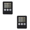 thumbnail image 3 of Ounissouiy Temporizador de cocina con pantalla Digital LCD, reloj despertador cuadrado con cuenta regresiva, recordatorio silencioso, temporizador de Negro 2piezas Ounissouiy CBP037525, 3 of 6