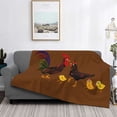 thumbnail image 2 of Cauagu Chicken Farm Animal Pattern Fleece Throw Blanket, Horizontal Fleece Bedding Home Decor for Couch & Bed All Season Use-50"x40", 2 of 6