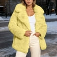 thumbnail image 2 of Long Shearling Trench Coat Women Winter Warm Lapel Collar Outerwear For Fall And Cold Weather Days, 2 of 4