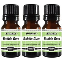 Bubble Gum Fragrance Oil 10 ml / 0.33 fl oz Aromatherapy - 100% Pure by Sponix Made in USA Pack of 3