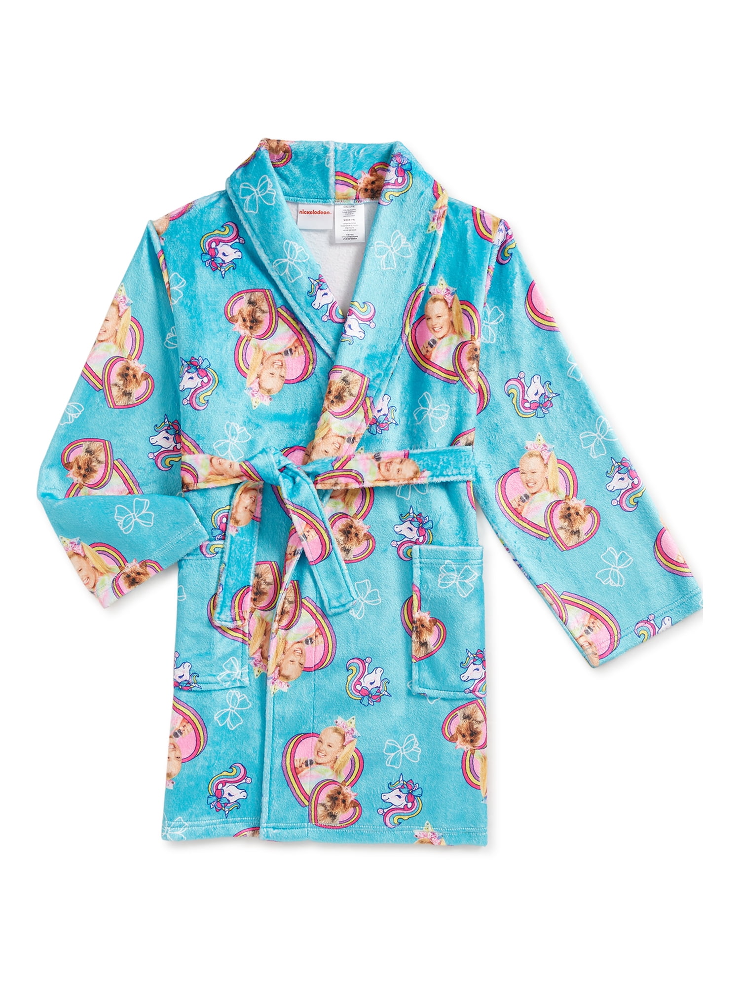 Girls' JoJo Siwa Pajama Set With Robe And Slipper Socks White [TAR