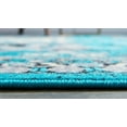 thumbnail image 5 of Unique Loom Taftan Collection Geometric Tribal Area Rug, 8 x 10 Feet, Turquoise/Gray, 5 of 5