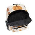 thumbnail image 6 of FORMRS School Backpack with Front Zippered Pocket 12" Student Travel Daypack, Beige Fall Pumpkin, 6 of 6