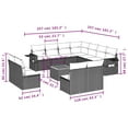 thumbnail image 2 of vidaXL Garden Sofa Set Black, Cream White, 2 of 4