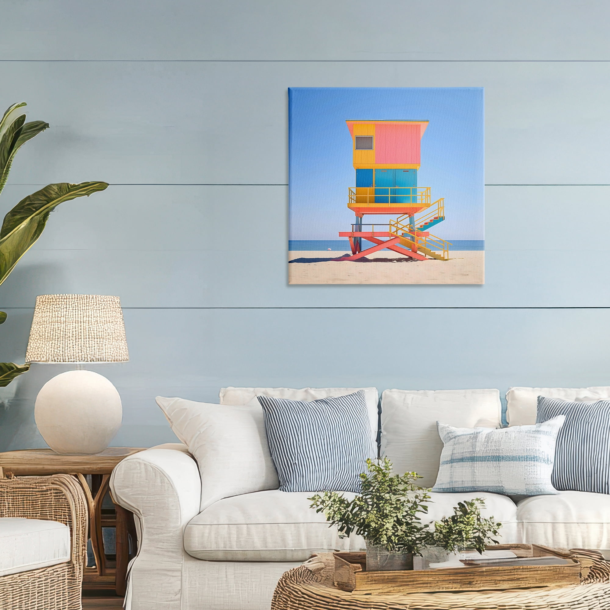 Stupell Industries Deco Lifeguard Tower on Beach Canvas Wall Art, design by Creative Studio