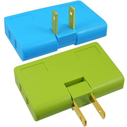 Ultrathin 3 Way Wall Outlet Extender AC Adapter 2Prong Swivel Mini Indoor Wall Tap Power Outlet