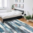 thumbnail image 6 of Area Rugs Indoor Non-Slip Rectangle Rug 5x8 Ft Vintage Country Blue Wood Grain Rug Rubber Backing Floor Mats Non Shedding Home Decor Carpet for Entryway Living Room, 6 of 8