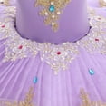thumbnail image 4 of OBEEII Little Ballerina Swan Lake Costume Shiny Seuqins Girl Ballet Leotard Platter Tutu Professional Toddler Ballet Dress, 4 of 8