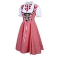thumbnail image 5 of Disfraz de chica cervecera para Oktoberfest alemán, vestido tradicional bávaro tipo Dirndl con delantal, tallas S a 4XL, 5 of 5