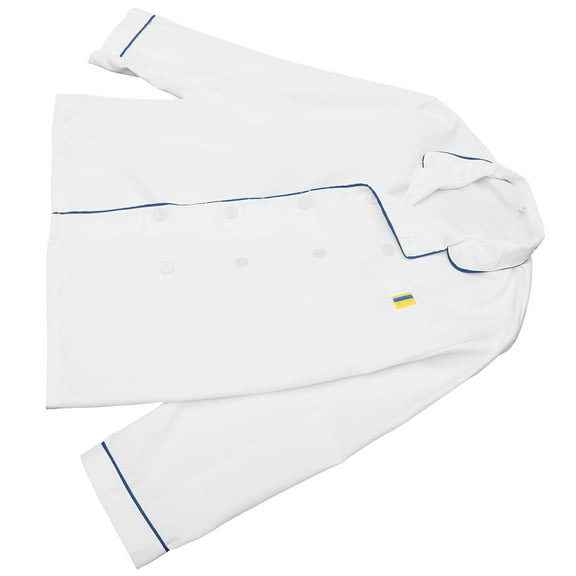 KAKOWELY White Chef Coat 1Pack Breathable Comfortable Splash Proof for Cooking Costume in Kitchen
