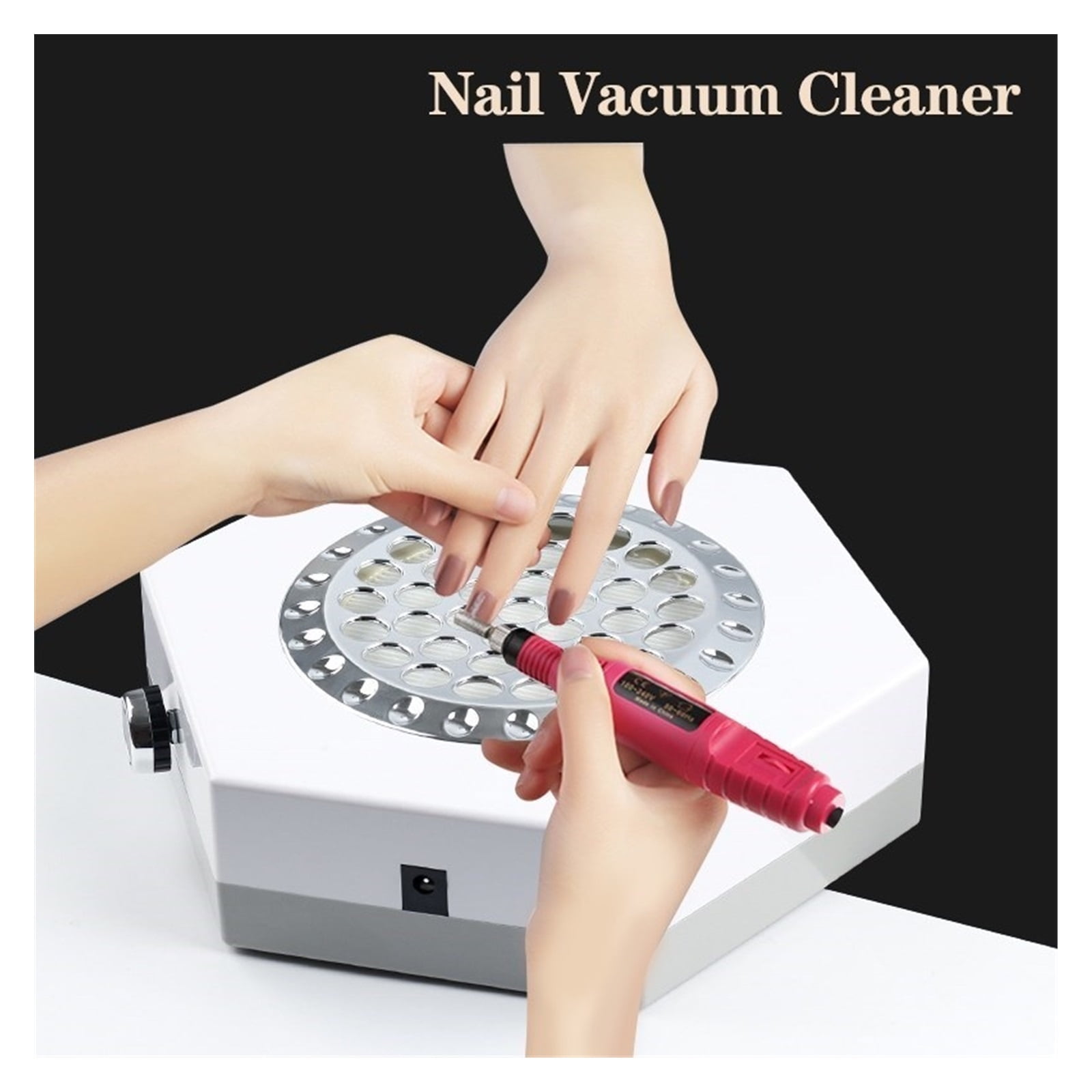 Nail Dust Vacuum, 80W Nails Vacuum Cleaner Nail Art Salon Tools Nail Suction With Collecting Dust Collector Remover Machine Powerful ,Powerful Suction