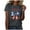 Dark Gray, variant on TSADFHJI off The Shoulder Tops for Women Women Independence Day Cherry Letter Print Round Neck Short Sleeved Casual Versatile T Shirt Top L White