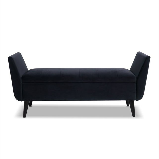 Jennifer Taylor Home Banc de Rangement d'Entrée Mid-Century Modern Noir