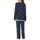 thumbnail image 3 of INSPIRAR CHIC Conjuntos de Pijamas de Modal Casual para Mujeres con Botones y Pantalones Elásticos Suaves XL Azul, 3 of 6