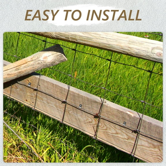 PTOOTP 100pcs Stainless Steel Metal Wire Clips Fence Wire Clamps for Outdoor Use and Rust-Resistant