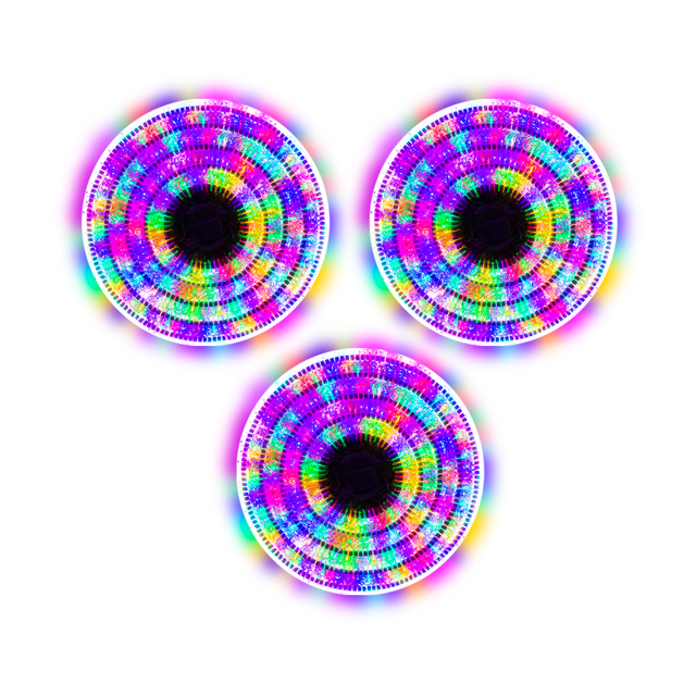 Serie Navideña Decorativa Luz Led Multicolor 600 Focos 8 Funciones Importadora La Merced Cable Transparente 27 m Paquete 3 pz