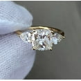 thumbnail image 4 of solitaire jewels 2CT Cushion Moissanite 3 Stone Engagement Ring For Women, 14K Yellow Gold, 4 of 6