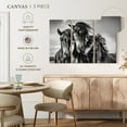thumbnail image 4 of Elephant Stock Lemvig Horses Wall Art - Horizontal Multi Panel Canvas - Living Room Wall Decor - Animal Multi Panel - Black And Gray Decor - 45" x 28", 4 of 4