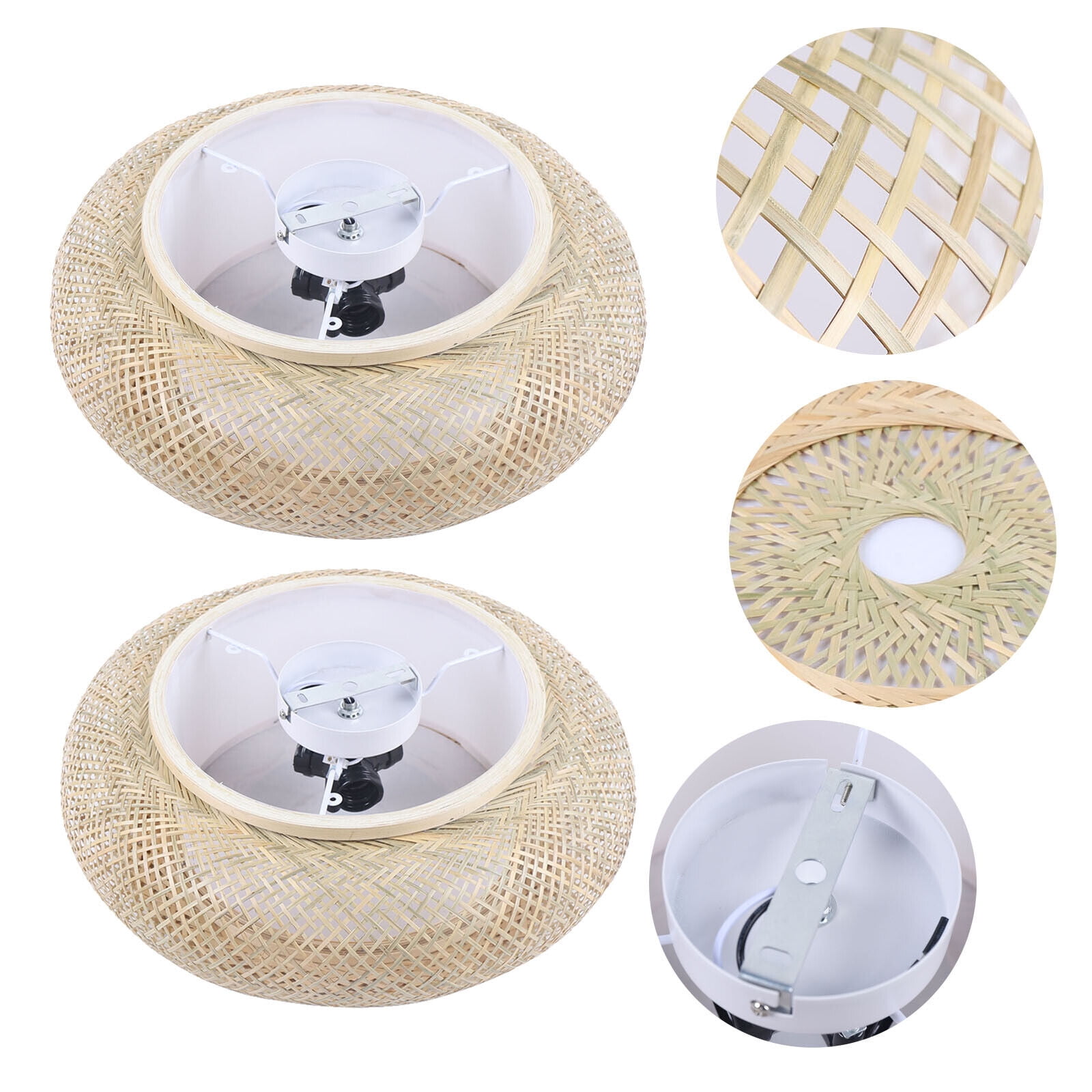 Bamboo Ceiling Light Rustic Bamboo 110V 19.68*6.29in Bamboo Ceiling Light for Both Lighting and Decoration